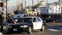 La police de Los Angeles s'était rendue dans le quartier de Skid Row pour répondre à une alerte à un cambriolage.