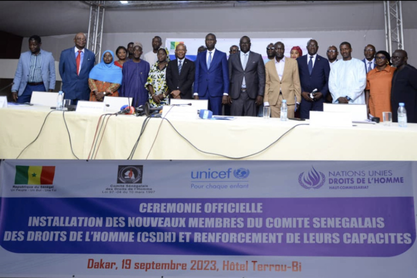 Sénégal: le ministre de la Justice a installé les nouveaux membres du Comité sénégalais des Droits de l’Homme