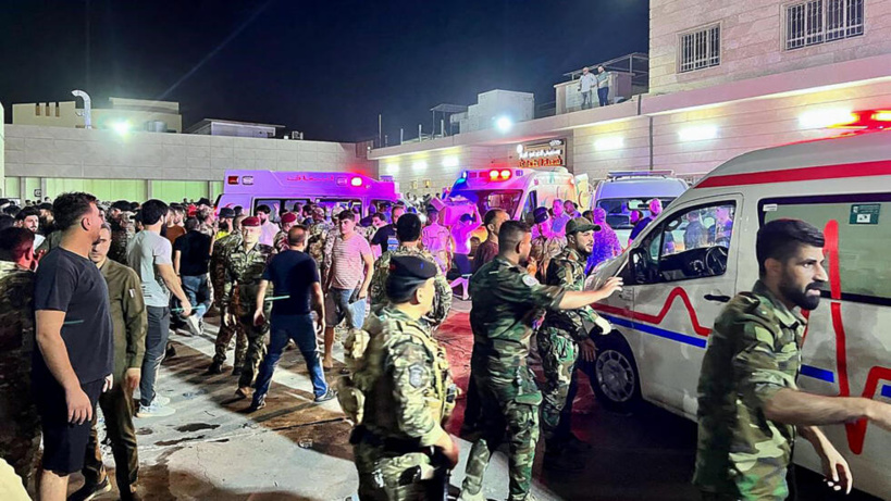 Irak : au moins 100 morts dans un incendie lors d'un mariage Irak : au moins 100 morts dans un incendie lors d'un mariage