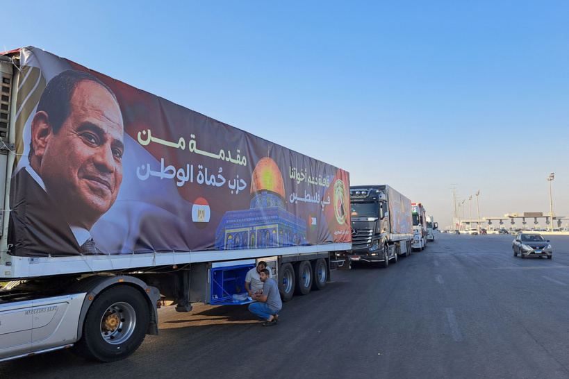 Égypte: les convois d'aide se rapprochent de Rafah Égypte: les convois d'aide se rapprochent de Rafah