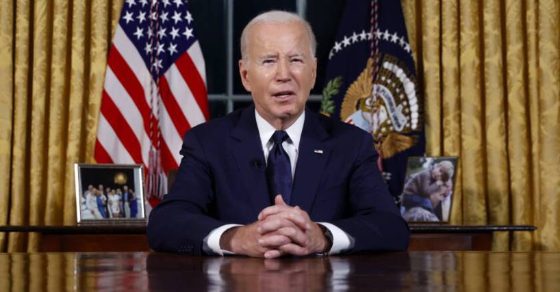 Joe Biden plaide devant les Américains pour des milliards de dollars d'aides à Israël et l'Ukraine Joe Biden plaide devant les Américains pour des milliards de dollars d'aides à Israël et l'Ukraine