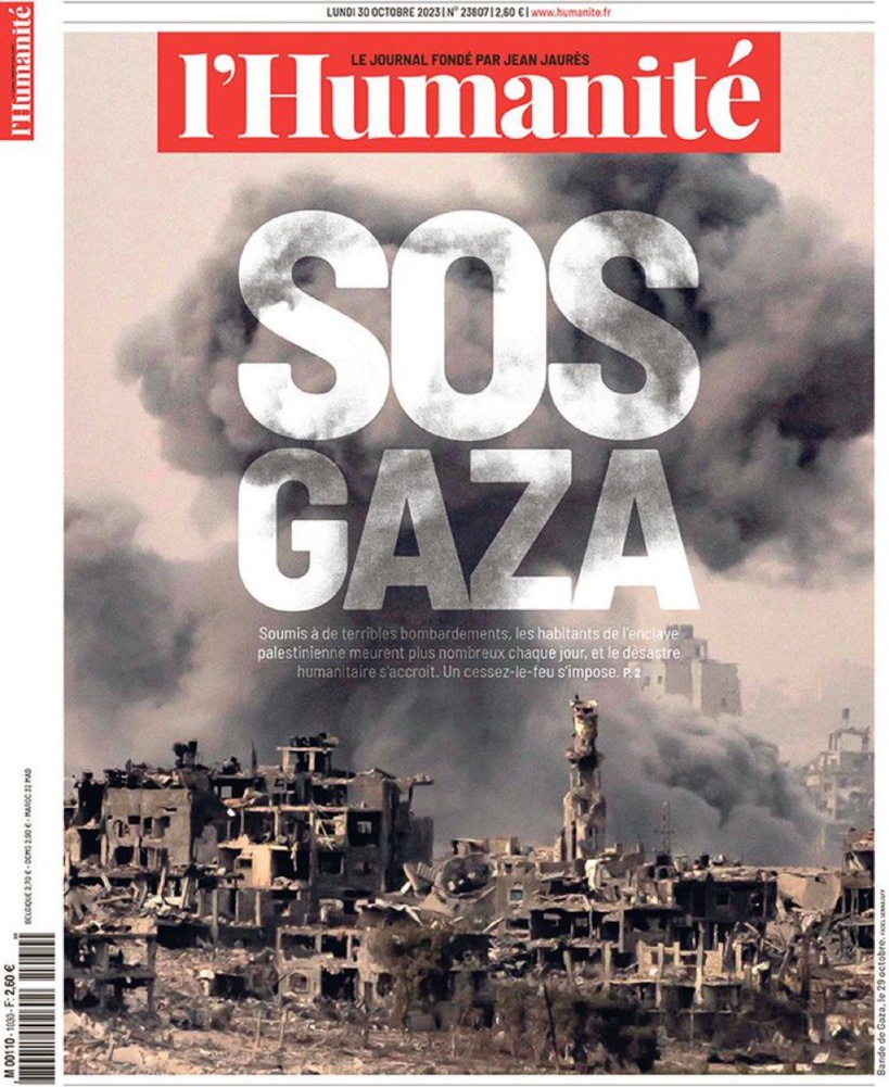 La Une de Humanité du lundi 30 octobre 2023 La Une de Humanité du lundi 30 octobre 2023