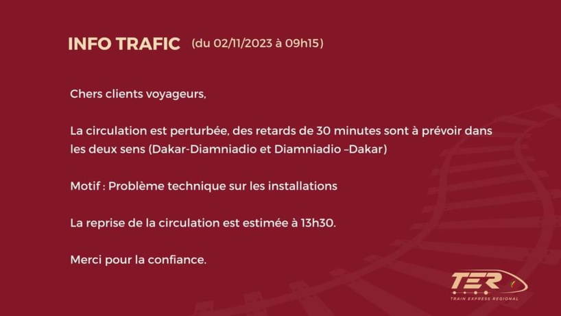 Le TER en panne ce jeudi matin Le TER en panne ce jeudi matin