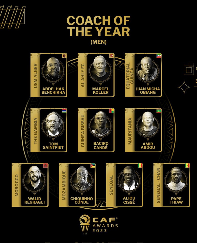 CAF Awards 2023 :  Cissé et Pape Thiaw nominés pour le titre de meilleur entraîneur de l’année