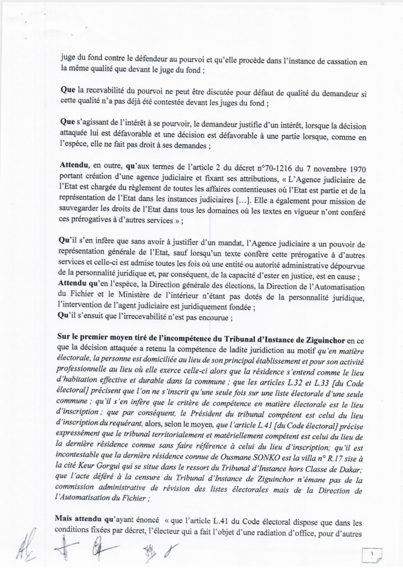 Radiation de Sonko: l'arrêt de la Cour suprême publiée sans la signature du Juge Aîssata Diallo Ba