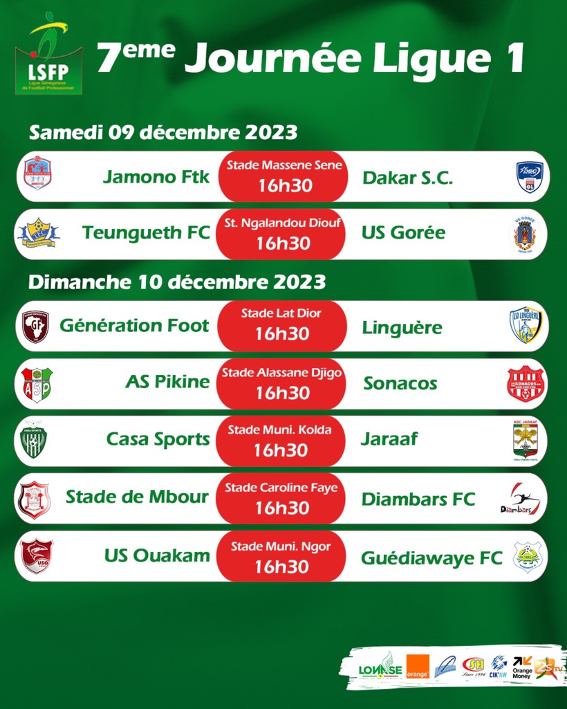 Ligue 1 : le classique Casa Sports – Jaraaf et le derby Stade de Mbour - Diambars au menu Ligue 1 : le classique Casa Sports – Jaraaf et le derby Stade de Mbour - Diambars au menu