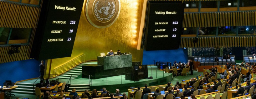 L'Assemblée générale de l'ONU vote à nouveau en faveur d'un "cessez-le-feu humanitaire" à Gaza L'Assemblée générale de l'ONU vote à nouveau en faveur d'un "cessez-le-feu humanitaire" à Gaza