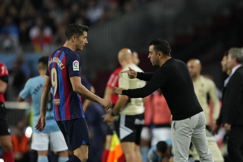 L’échange virulent entre Xavi et Lewandowski à la mi-temps de Barça-Almeria L’échange virulent entre Xavi et Lewandowski à la mi-temps de Barça-Almeria