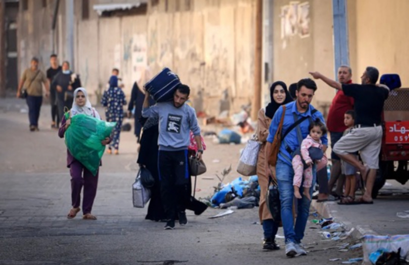 Intensification des bombardements dans le sud de Gaza, les réfugiés continuent d'affluer à Rafah Intensification des bombardements dans le sud de Gaza, les réfugiés continuent d'affluer à Rafah