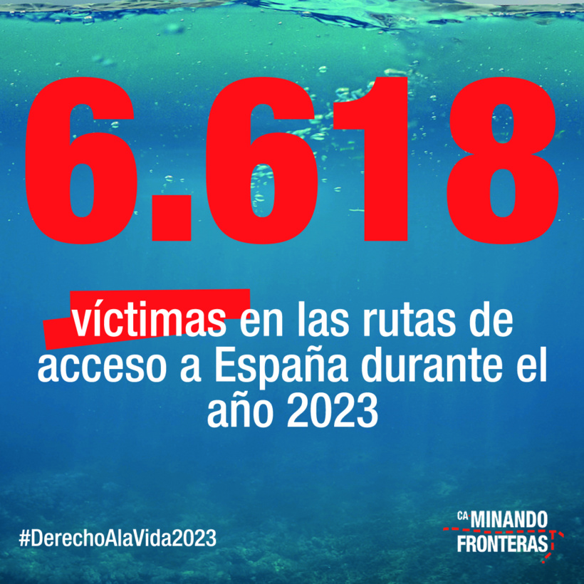 En 2023, les vagues migratoires vers l’Espagne ont fait 6618 victimes, selon l’ONG Caminando Frontera En 2023, les vagues migratoires vers l’Espagne ont fait 6618 victimes, selon l’ONG Caminando Frontera
