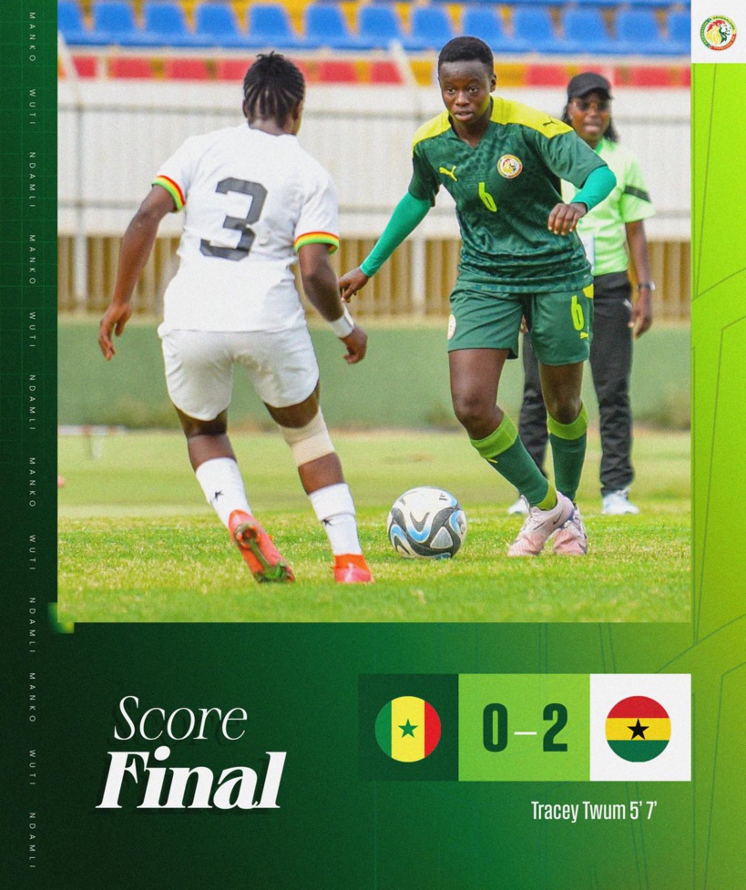Eliminatoire Mondial U20 féminin : le Sénégal s’incline devant le Ghana (0-2)