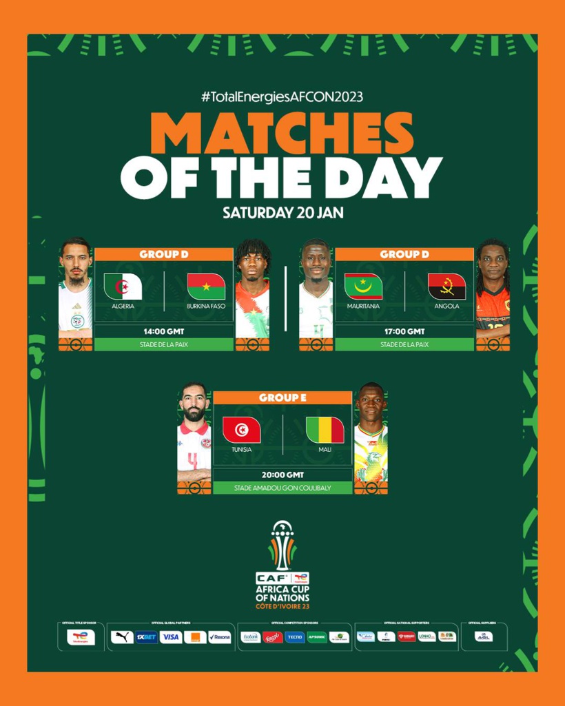 CAN 2023 : le Burkina défie l’Algérie, Mauritanie en danger face à l’Angola CAN 2023 : le Burkina défie l’Algérie, Mauritanie en danger face à l’Angola