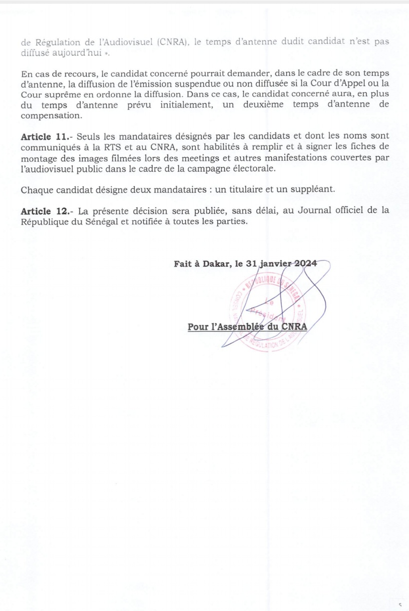 Temps d'antenne des candidats: le CNRA publie la décision fixant le nombre, la durée, les horaires ainsi que les modalités Temps d'antenne des candidats: le CNRA publie la décision fixant le nombre, la durée, les horaires ainsi que les modalités