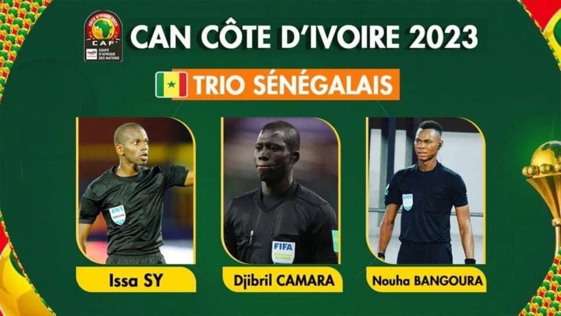 CAN 2023 : trois (3) arbitres sénégalais désignés pour la rencontre Angola - Nigeria