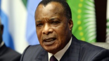 Denis Sassou-Nguesso, ici à Bruxelles le 3 mars 2015, s'est prononcé plusieurs fois en faveur d'une réforme constitutionnelle. AFP PHOTO / THIERRY CHARLIER