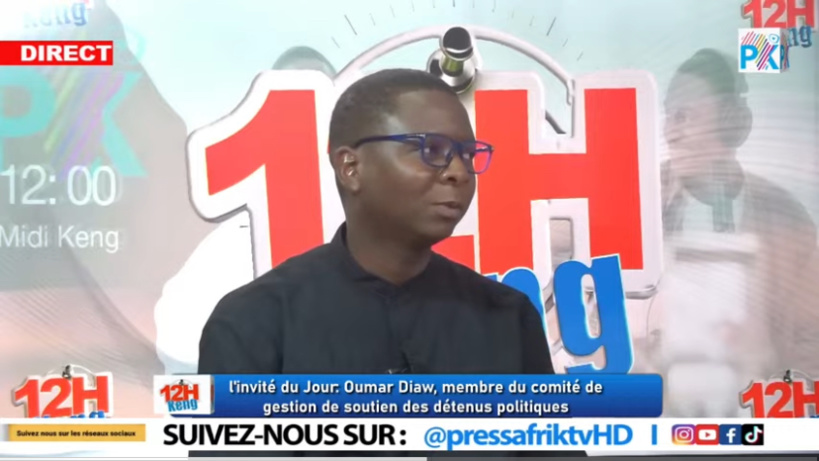 Oumar Diaw affirme que plus de "1600 détenus politiques" sont recensés au Sénégal entre 2021 et 2024 Oumar Diaw affirme que plus de "1600 détenus politiques" sont recensés au Sénégal entre 2021 et 2024