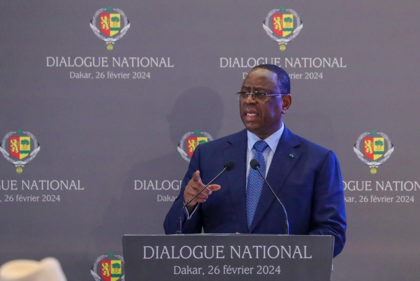 Président de la République Macky Sall, lors de son discours Président de la République Macky Sall, lors de son discours
