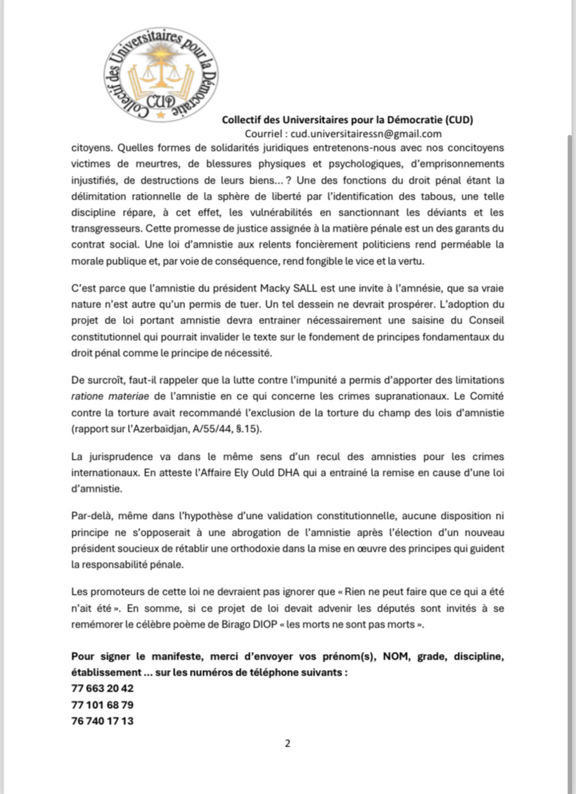 Alerte du Collectif des universitaires : le projet de loi d'amnistie, un danger pour la Mémoire Nationale