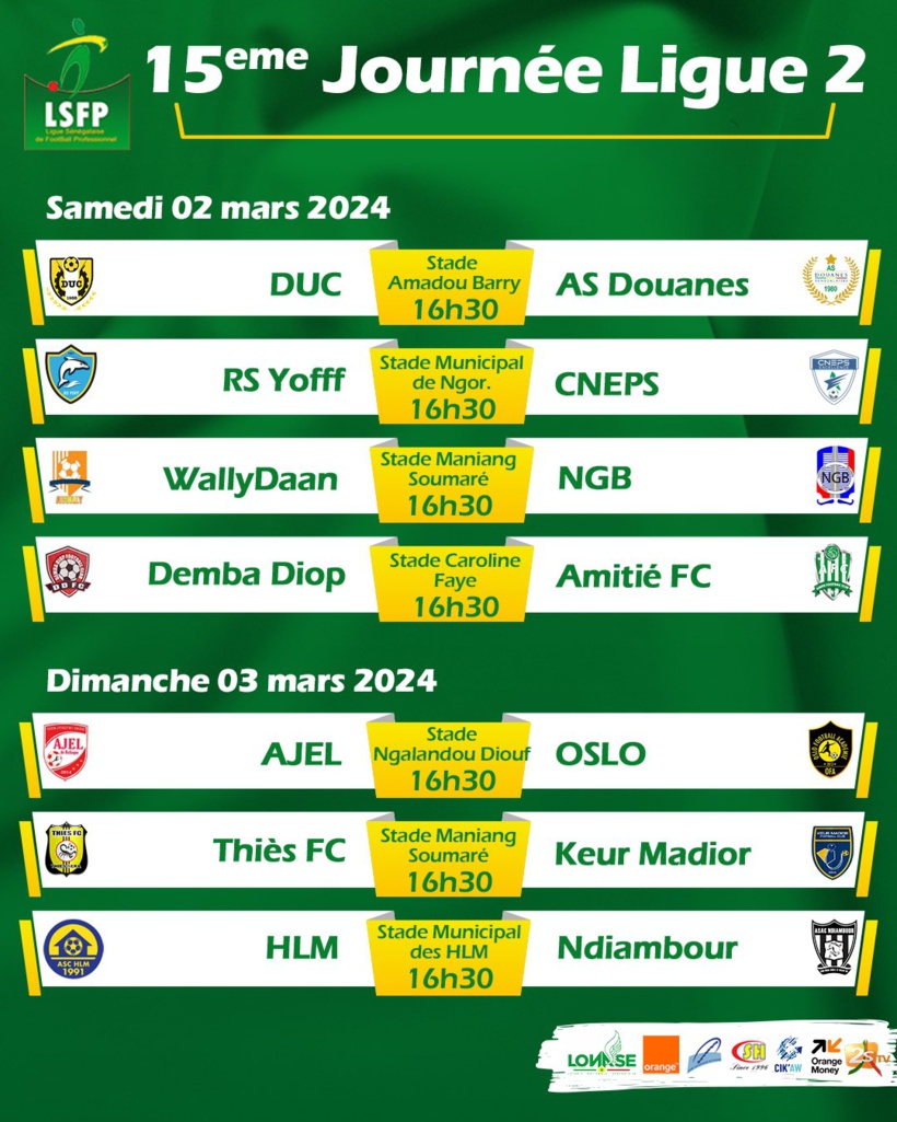 Ligue 2 : duel Wally Daan - Niary Tally, Oslo vise une cinquième victoire consécutive face à AJEL Ligue 2 : duel Wally Daan - Niary Tally, Oslo vise une cinquième victoire consécutive face à AJEL