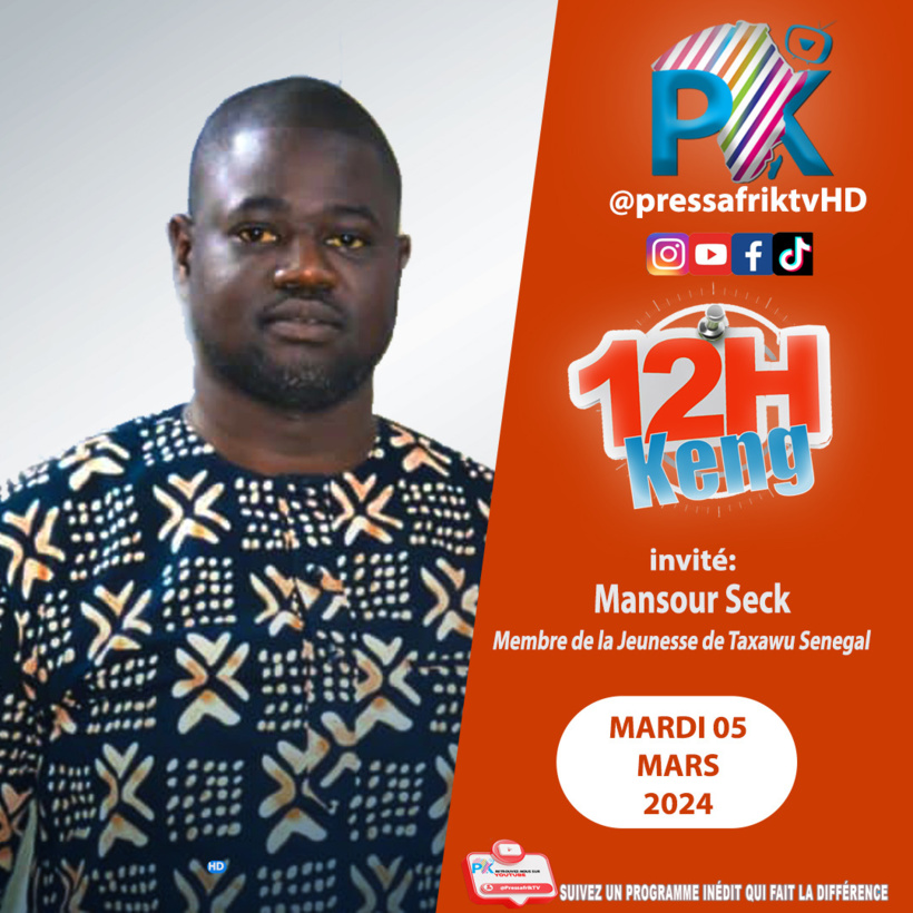 🔴Suivez en Direct le bloc d’informations MidiKeng avec Mansour Seck, membre de la Jeunesse de Taxawu Sénégal