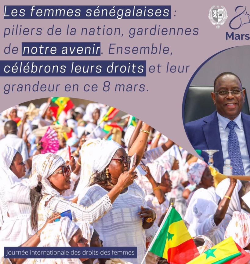 Journée du 8 mars : Macky Sall salue la « bravoure et la résilience » des femmes