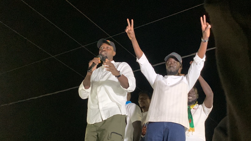 Campagne présidentielle : Ousmane Sonko retrouve Bassirou Diomaye Faye à Kaolack avant de rallier Tivaouane Campagne présidentielle : Ousmane Sonko retrouve Bassirou Diomaye Faye à Kaolack avant de rallier Tivaouane
