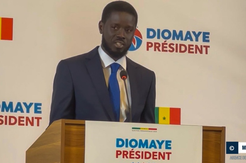Premier discours après sa victoire : Bassirou Diomaye Faye appelle à "la réconciliation et au travail"