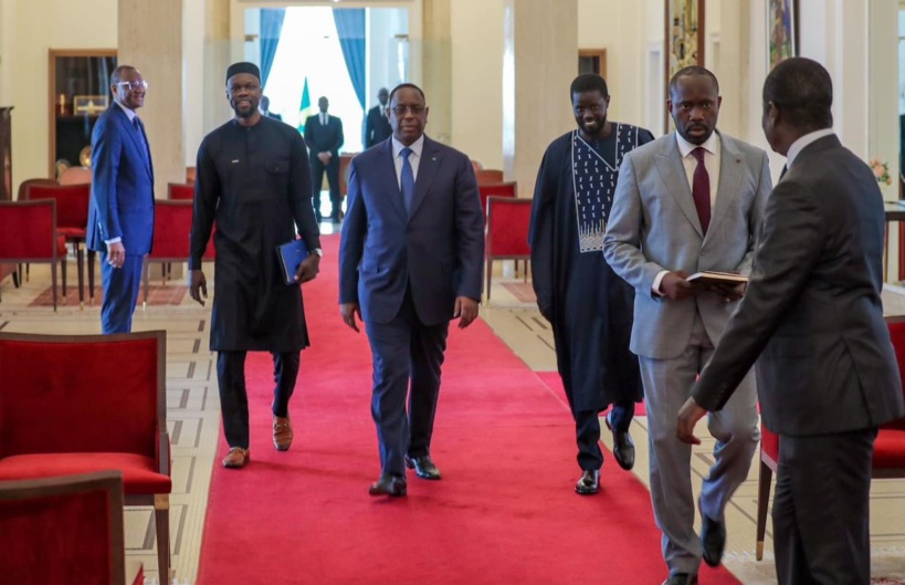 Bassirou Diomaye Faye et Ousmane Sonko au palais : les photos de l'audience Bassirou Diomaye Faye et Ousmane Sonko au palais : les photos de l'audience