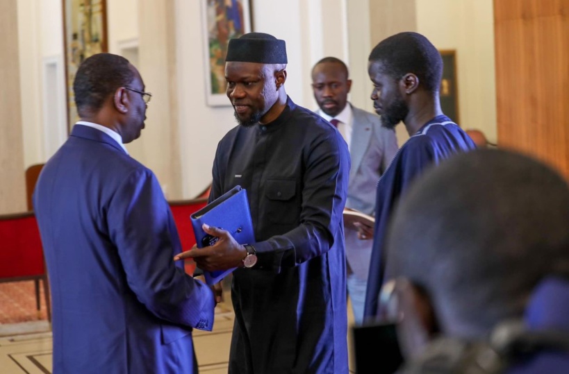 Bassirou Diomaye Faye et Ousmane Sonko au palais : les photos de l'audience