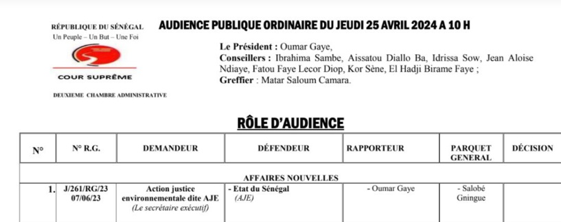 Déclassification d'une partie de la bande de Filaos de Guédiawaye: la Cour suprême va statuer le 25 avril prochain Déclassification d'une partie de la bande de Filaos de Guédiawaye: la Cour suprême va statuer le 25 avril prochain