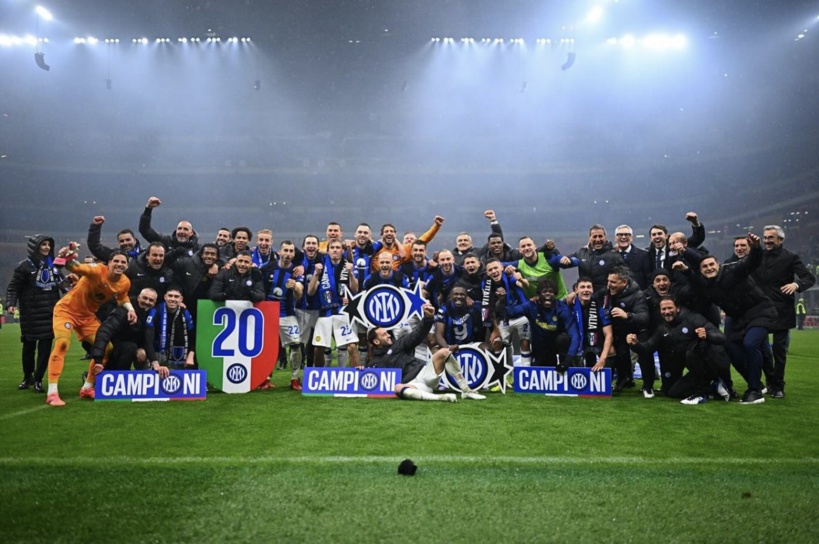Serie A : L’Inter Milan sacrée pour la 20e fois après sa victoire contre l’AC Milan