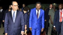 Boni Yayi, président du Bénin, et François Hollande, son homologue français, à Cotonou ce jeudi 2 juillet. REUTERS/Charles Placide Tossou