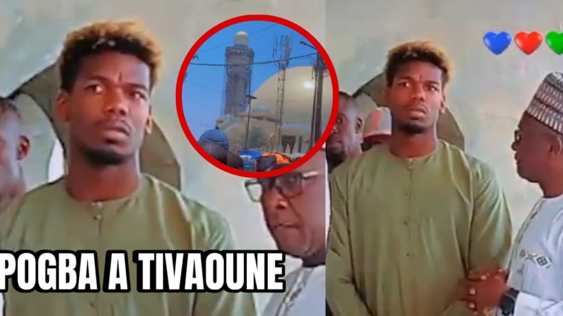 En séjour au Sénégal : Paul Pogba visite la grande mosquée de Tivaouane