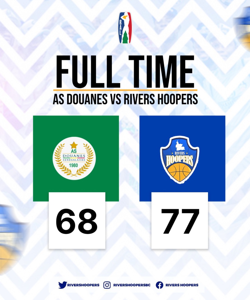 BAL 2024 : l’AS Douanes s’incline devant les Nigérians de Rivers Hoopers BAL 2024 : l’AS Douanes s’incline devant les Nigérians de Rivers Hoopers