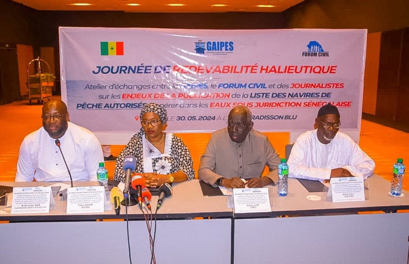 Publication de la liste des navires de pêche : le Gaipes et le Forum civil s’engagent dans la transparence Publication de la liste des navires de pêche : le Gaipes et le Forum civil s’engagent dans la transparence