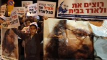 Manifestation de soutien à Jonathan Pollard à Jérusalem, le 19 mars 2013 lors de la visite du président américain Barack Obama.