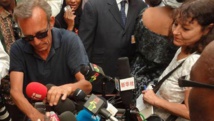 Claude Verlon (G) et Ghislaine Dupont à Kidal au Mali, en juillet 2013 RFI
