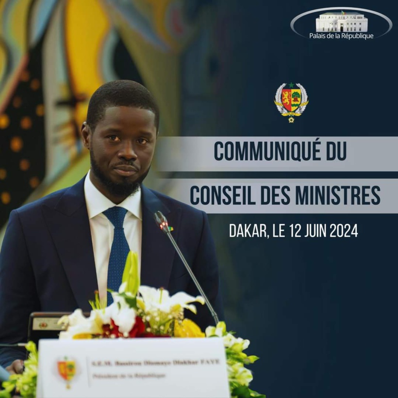 Communiqué du Conseil des ministres du 12 juin 2024 Communiqué du Conseil des ministres du 12 juin 2024