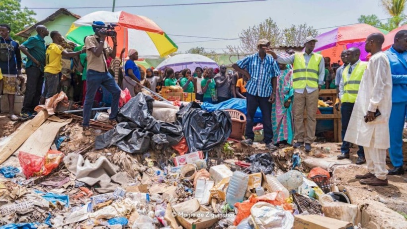 Tabaski-Ziguinchor : environ 249 tonnes de déchets évacuées par la SONAGED au marché Boucotte Tabaski-Ziguinchor : environ 249 tonnes de déchets évacuées par la SONAGED au marché Boucotte
