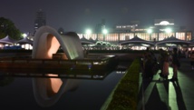 Rassemblement au Mémorial de la Paix d’Hiroshima, devant la flamme du souvenir qui sera éteinte le jour où il n'y aura plus d'armes nucléaires dans le monde, le 5 août 2015. Rassemblement au Mémorial de la Paix d’Hiroshima, devant la flamme du souvenir qui sera éteinte le jour où il n'y aura plus d'armes nucléaires dans le monde, le 5 août 2015.