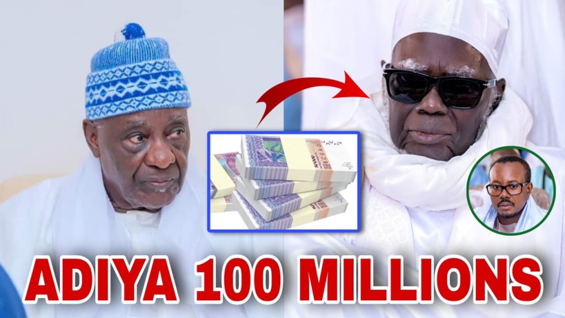 Centenaire du rappel à Dieu de Cheikh Ahmadou Bamba : Serigne Mountakha remet 100 millions de FCFA au Khalife de Darou Khoudoss Centenaire du rappel à Dieu de Cheikh Ahmadou Bamba : Serigne Mountakha remet 100 millions de FCFA au Khalife de Darou Khoudoss