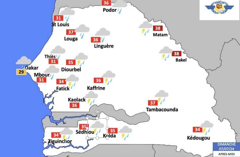 "Les pluies seront intermittentes au niveau du littoral ( Anacim)