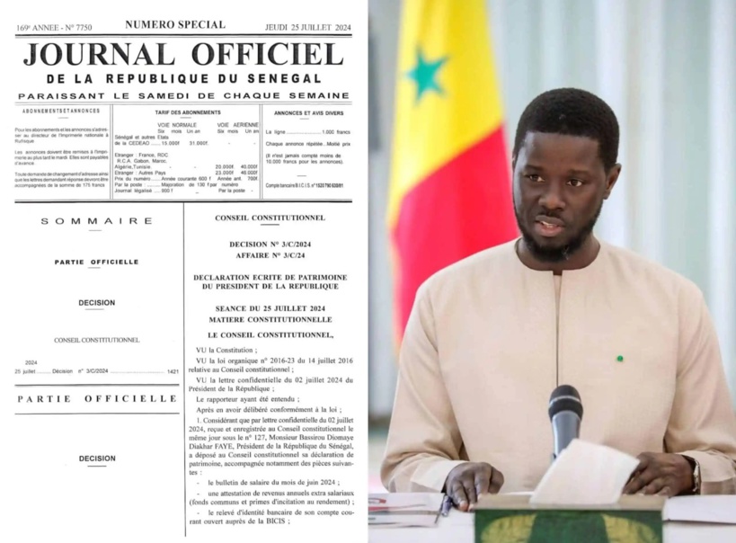 Déclaration de patrimoine du Président Diomaye : Legs Africa salue l'acte et appelle les autres à faire autant Déclaration de patrimoine du Président Diomaye : Legs Africa salue l'acte et appelle les autres à faire autant