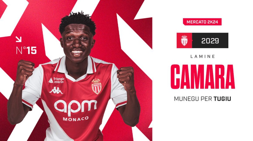 Mercato : Lamine Camara s’engage officiellement avec l’AS Monaco pour cinq saisons Mercato : Lamine Camara s’engage officiellement avec l’AS Monaco pour cinq saisons