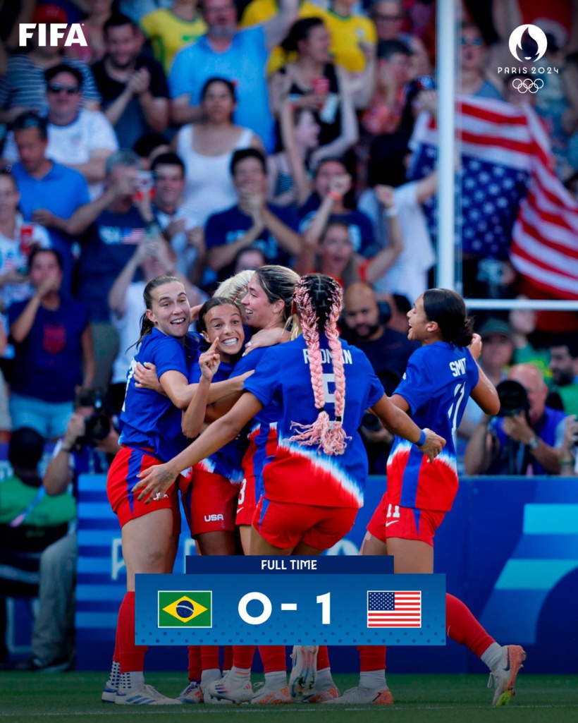 JO 2024 – Football féminin : les États-Unis remportent l’or face au Brésil JO 2024 – Football féminin : les États-Unis remportent l’or face au Brésil