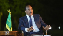 Mohamed Ould Abdel Aziz, le président mauritanien, lors d'une conférence de presse en mars 2015. AFP PHOTO / WATT ABELJELIL