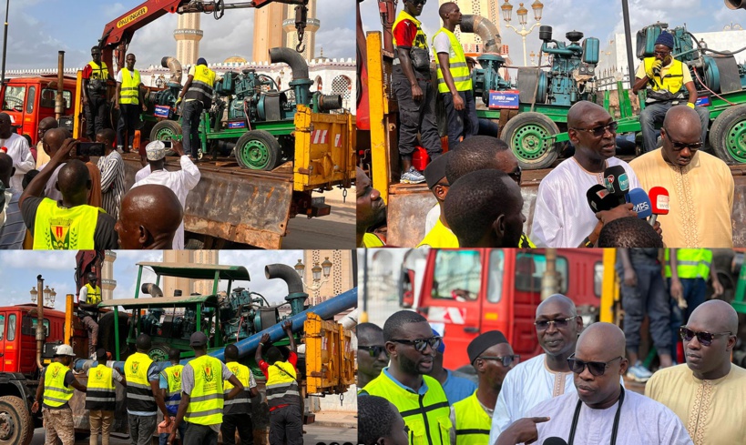 Inondations à Touba : le maire Barthélémy Dias dépêche ses équipes techniques pour secourir les populations. Inondations à Touba : le maire Barthélémy Dias dépêche ses équipes techniques pour secourir les populations.