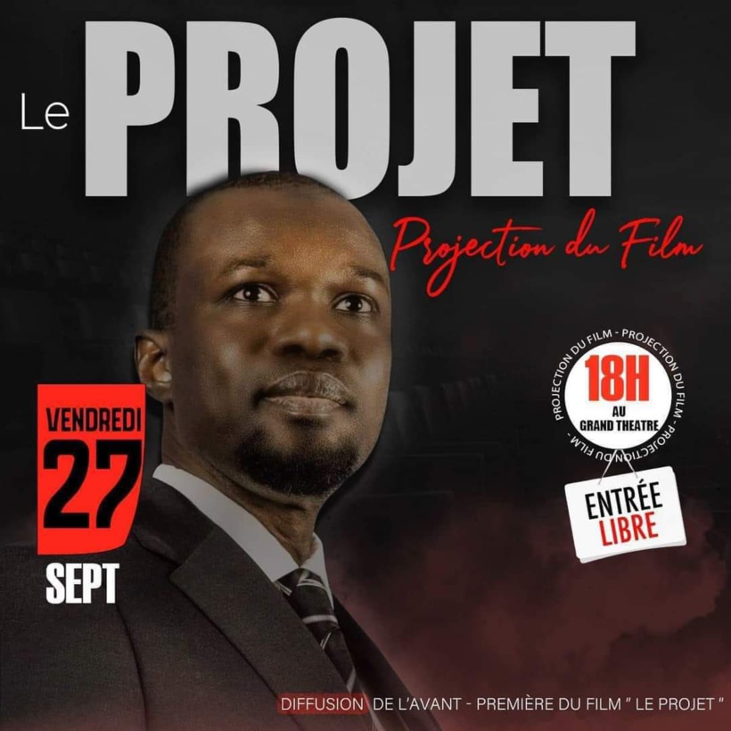 Ousmane Sonko au Grand théâtre pour la diffusion d'un film sur le Projet Ousmane Sonko au Grand théâtre pour la diffusion d'un film sur le Projet