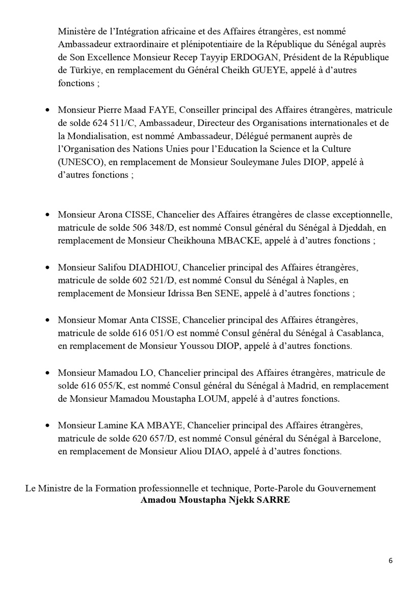 Communiqué du Conseil des ministres du mercredi 11 décembre 2024 Communiqué du Conseil des ministres du mercredi 11 décembre 2024