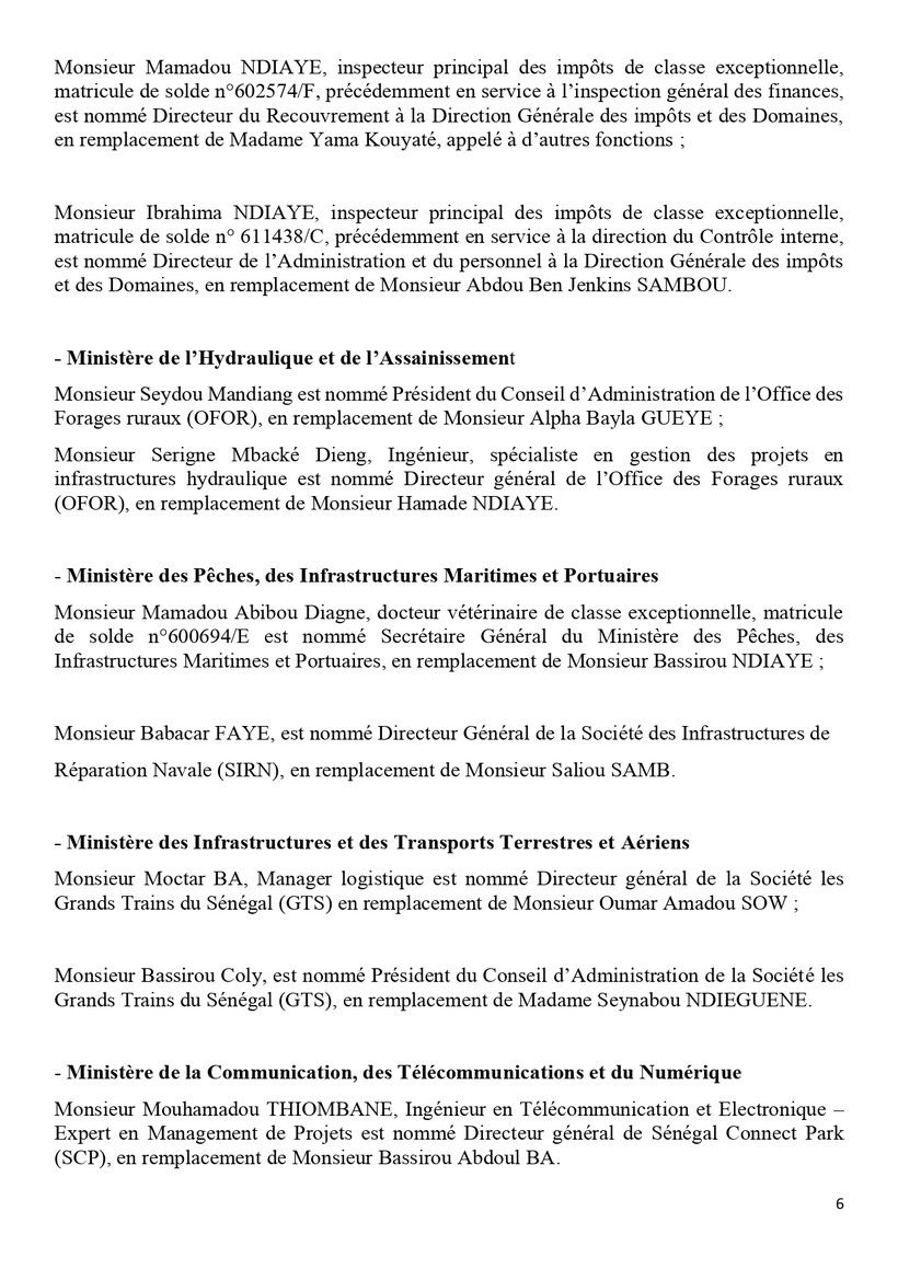 Communiqué du Conseil des ministres du mercredi 08 janvier 2025 Communiqué du Conseil des ministres du mercredi 08 janvier 2025